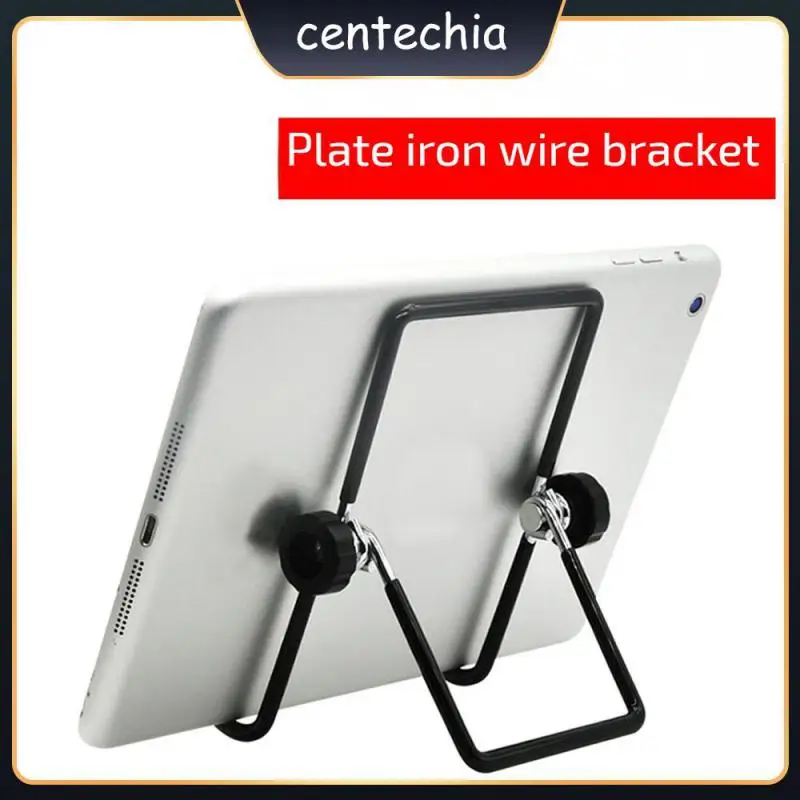

Front Design Wire Bracket Foldable Design Folding Stand Stable Metal Bracket Tablet Pc Parts About 120g Rotating Design Black