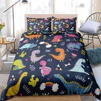 kids bedding set dinosaur bed cover set twin full microfiber bedclothes quilt cover with pillowcase duvet cover set for single