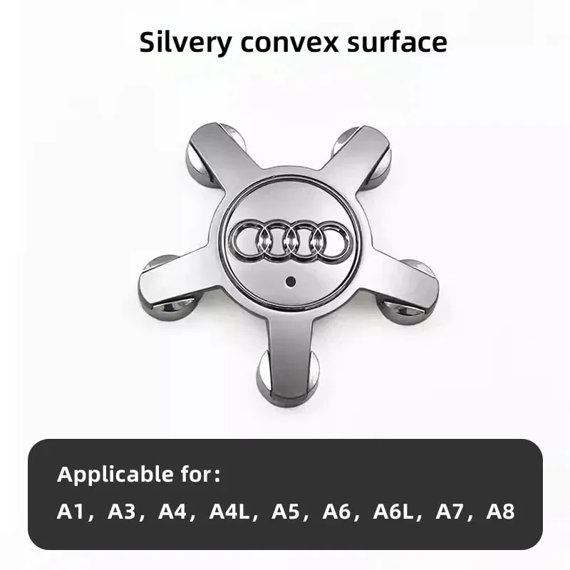 

4 шт., крышка ступицы колеса автомобиля, шины, центр обода, замена крышки, декоративные аксессуары для Audi A1 A3 A5 A4 A4L A6 A6L A7 A8, авто эмблема