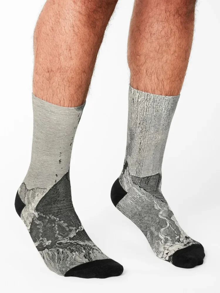 Mt. Vesuvius винтажная иллюстрация 1756 кроссовки беговые Нескользящие мужские носки