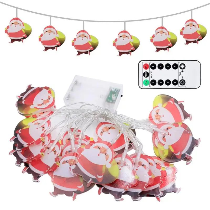 

Christmas Tree String Lights Christmas Santa Claus Decorations String Lights With 8 Flashing Modes USB/ Battery Operated LED