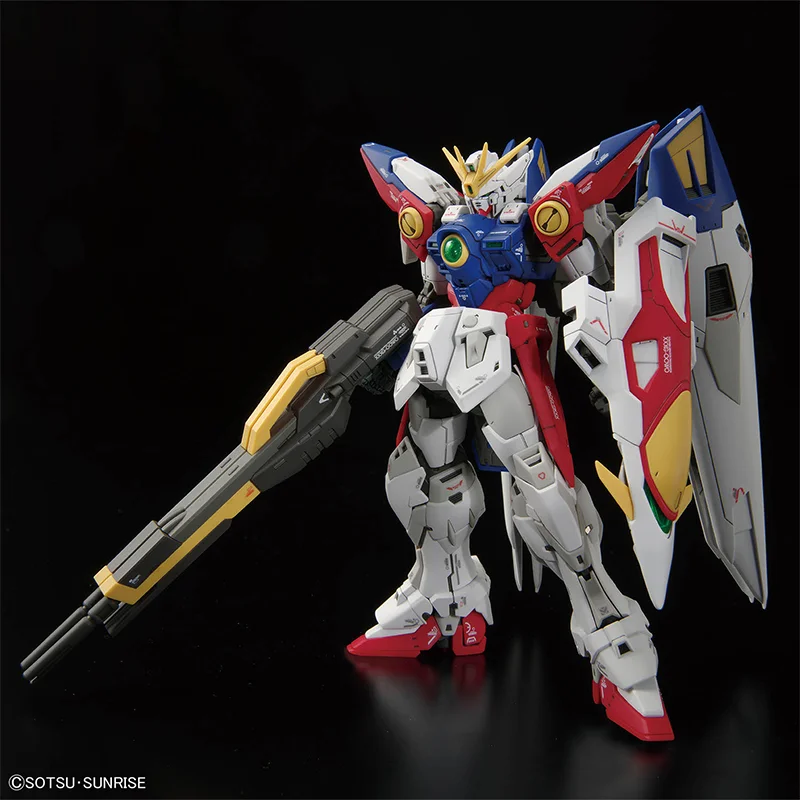Фото В наличии: Оригинальный конструктор Bandai RG 1/144 Wing Gundam Zero. Коллекционная модель аниме-фигурки для сборки. Игрушки и подарки. №3