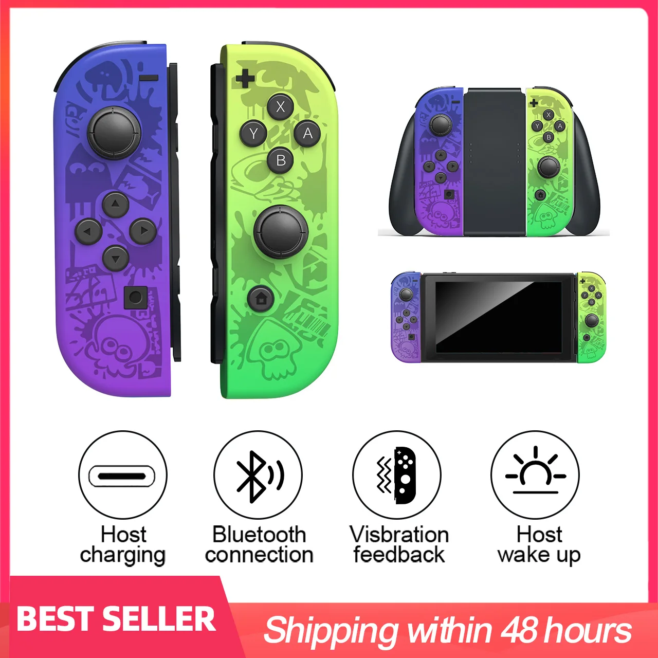 Сменный контроллер Joycon для переключателя левый и правый с двойной поддержкой