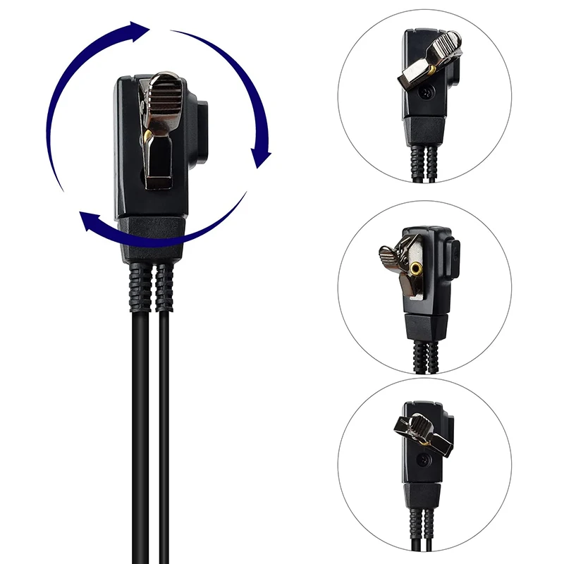 Two Way Radio Walkie Talkie Earpiece with Mic PTT 2 Pin Headset for Baofeng UV-5R BF-888s BF-F8HP UV-82 UV-82HP Kenwood Retevis