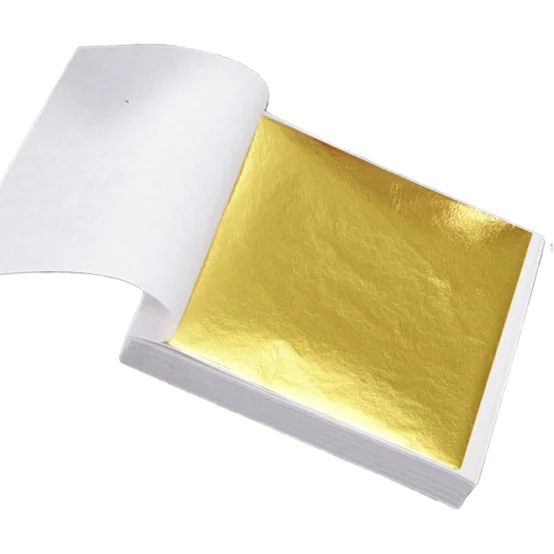 

9X9cm Gold Silver Leaf Sheet Foil Gilding Paper DIY Cake Scrapbooking Crafts Wrapping Nail Art Ornament Home Decorations