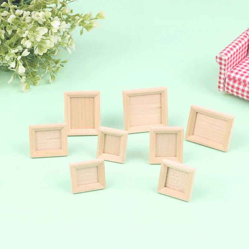

Dollhouse Photo Frame Photo Display Model 1/12 Dollhouse Miniature Wood Photo Frame Simulation Furniture Model Accessories