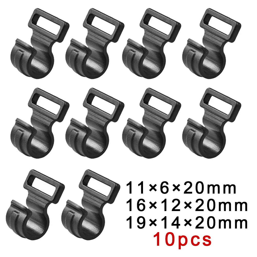 

10pcs Tent Hooks Camping Caravan Awning Tent Pole Plastic Inner C Shaped Pole Clips S/M/L Outdoor Camping Tent Accessories