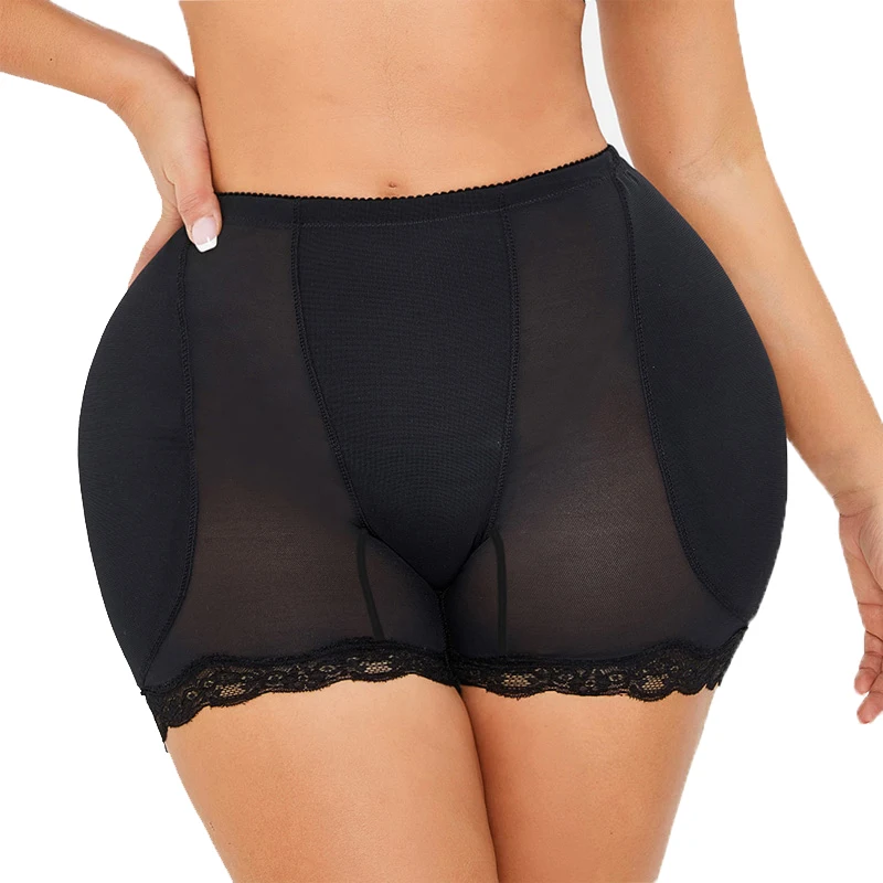 NINGMI Women Plus Size Hip Enhancer Shaper Panties Butt Lifter Shapewear Underwear Hip Pad High Waist Tummy Control Panties