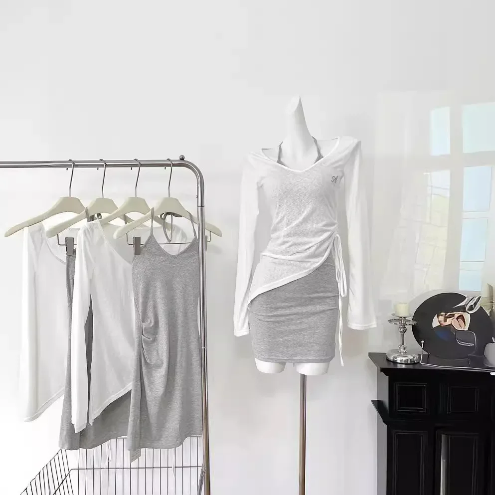 Temple Moliina 2024 женское модное утягивающее элегантное многослойное носимое платье Pure