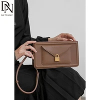 dn vintage squre womens handbags brown classic crossbody bags for women new underarm shoudler purse silk scarf envolope design