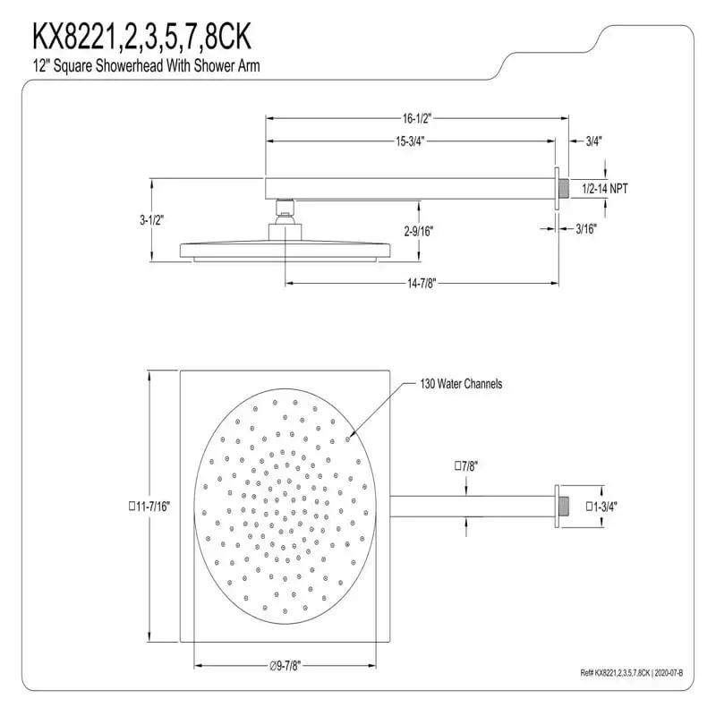 

Накидка для душа KX8225CK, дождевой Душ 12 дюймов, ручка для душа 16 дюймов, бронза с масляной прокладкой