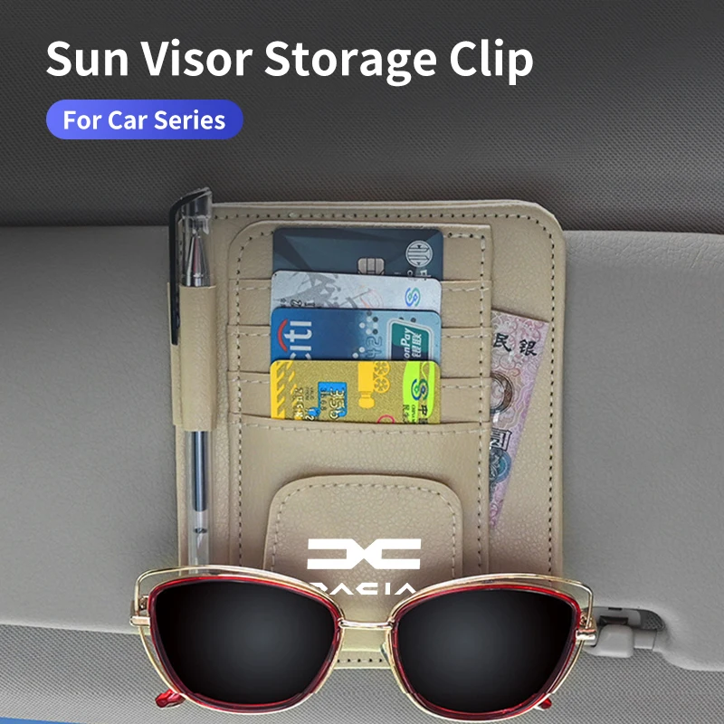 Автомобильный солнцезащитный козырек зажим для очков держатель карт сумка Dacia