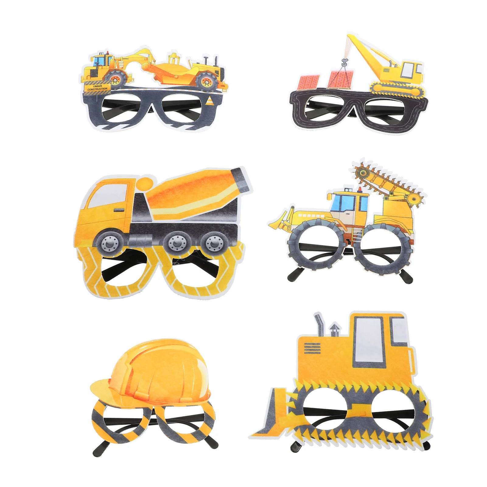 

Glasses Construction Party Truck Props Prop Frameless Funny Eyewear Photo Photobooth Car Kids Eyewears Bags Fillers Goodie