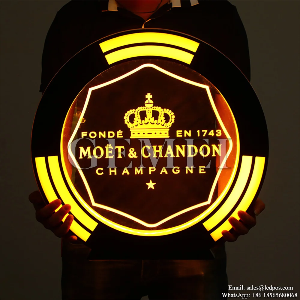 

Светящийся Фотофон с надписью Moet Crown Dom Shield Chandon, ручной неоновый знак для шампанского, флакон с изображением героев мультфильмов
