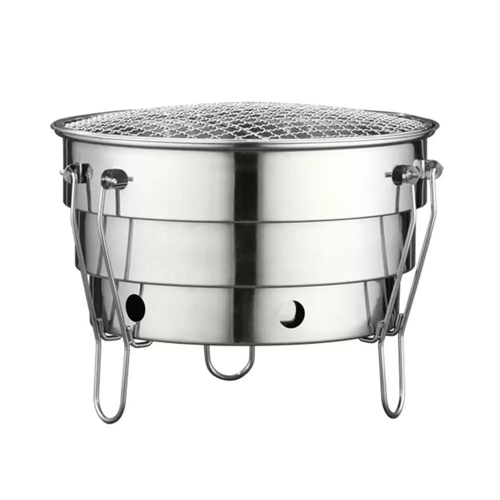 

Bbq Camping Picnic Charcoal Stove Folding Grill Tabletop Folding Cooking Charco Indoor Supplies Steel Pit Outdoor I0r6