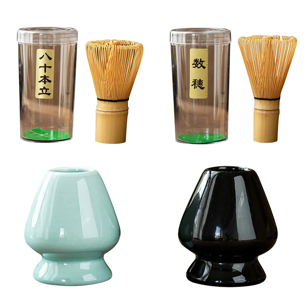 Brush Teaware Japanese Ceremony Bamboo Beater Matcha Green Tea Powder Whisk Set Whip Kitchen Tool Accessories