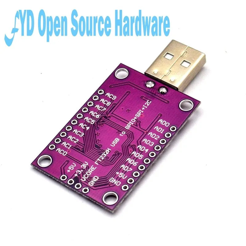 MCU FT232H USB to JTAG UART FIFO SPI I2C High Speed Multifunction FT232H Serial Port Module images - 6