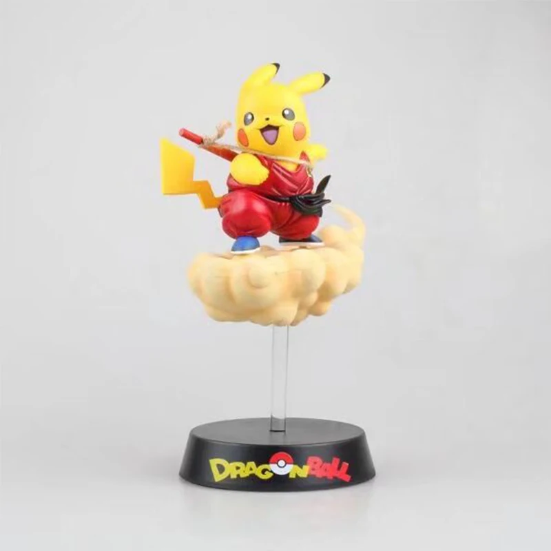 

Anime Dragon Ball Pokemon Pikachu Cos Son Goku Action Figure Kawaii Model Figurine New Statue Collection Toys Gifts