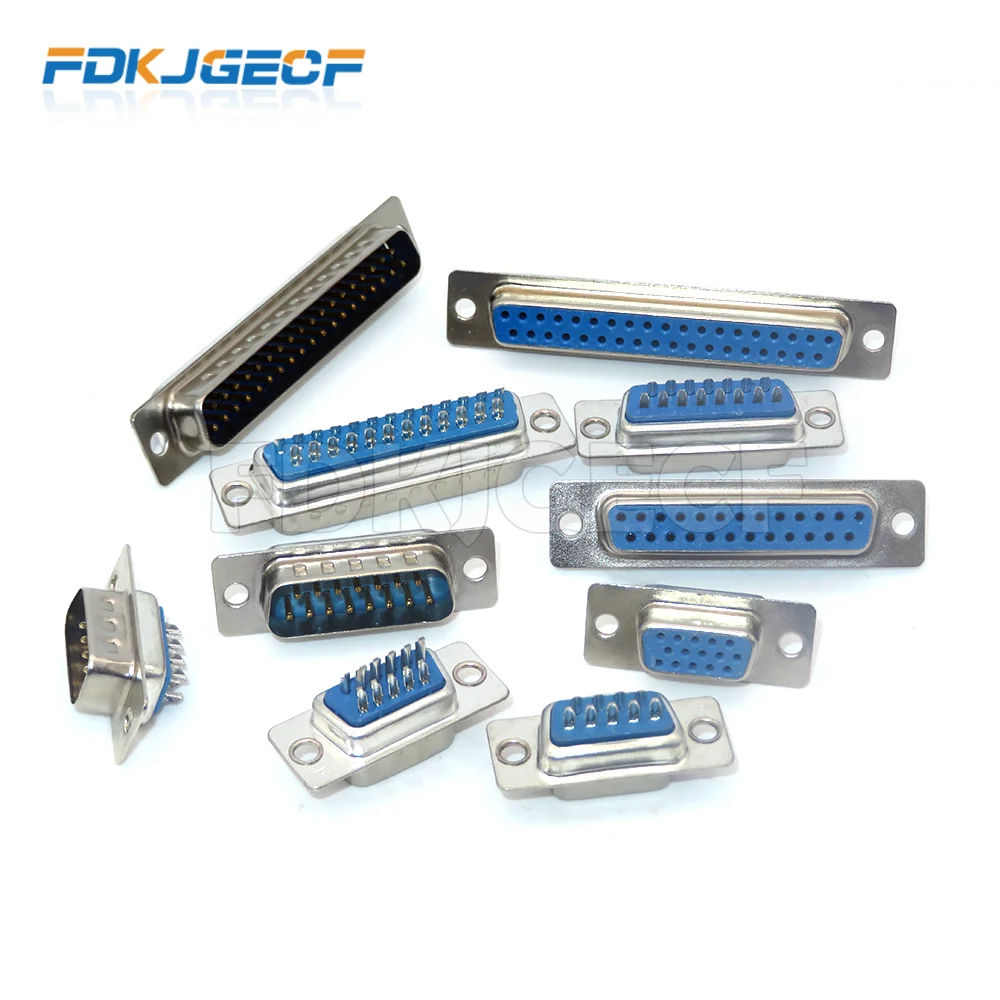 2 шт., DB9, DB25, DB15, DB37, разъем для передачи данных типа D, 2/3 ряда, DB9, DB25, DB37, 9/15/25/37 контактный переходник для порта, женский/мужской