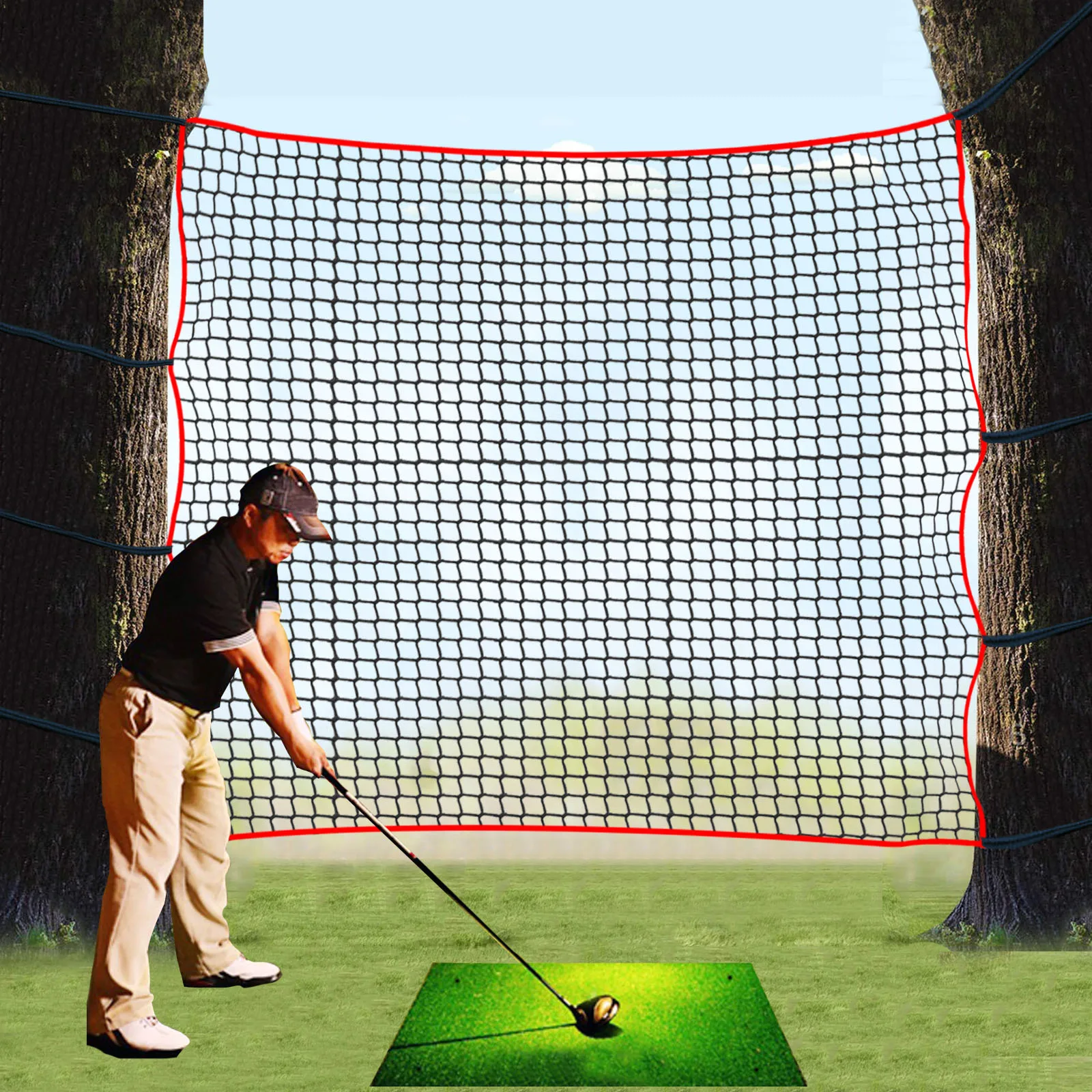 Golf Practice Barrier Net 3x3m 4.5x3m 6x3m (Not Mat) Barrier Target Netting Driving Rang Training Soccer Baseball Drop Shipping