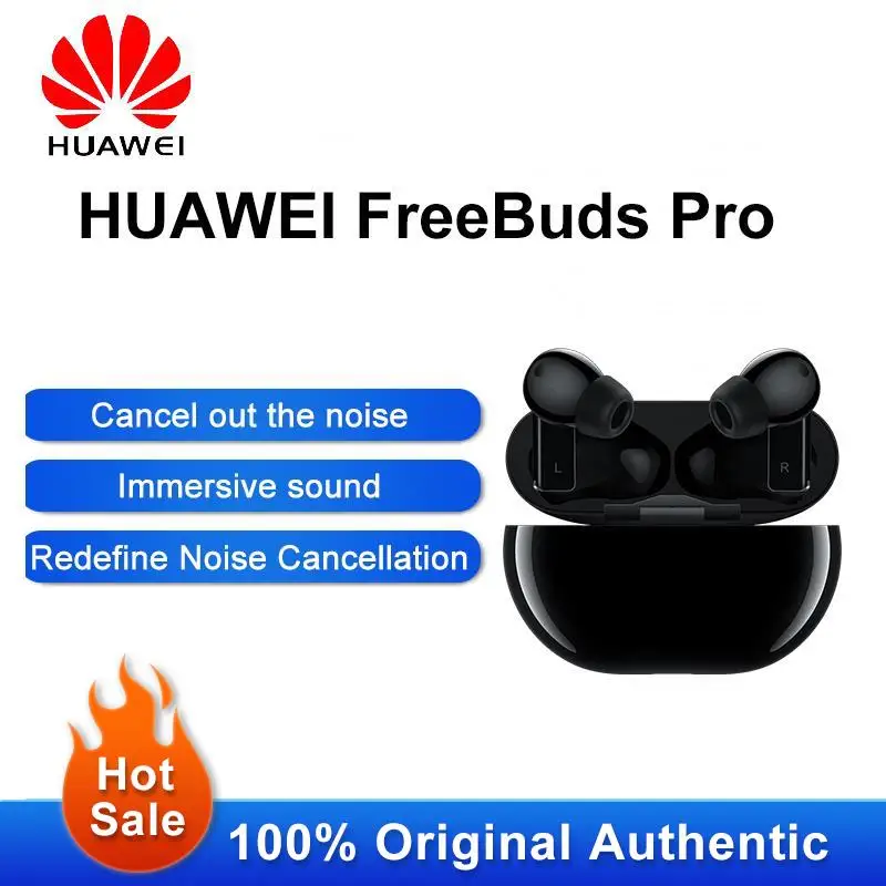 

Наушники-вкладыши HUAWEI Freebuds Pro с поддержкой Bluetooth и шумоподавлением