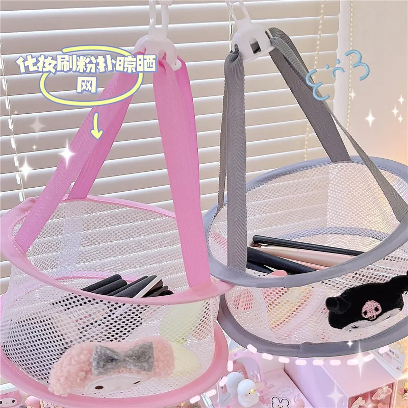 Розовая Sanrioed кавайная мультяшная одежда сушильная сетка My Melody Kuromi аниме плюшевая