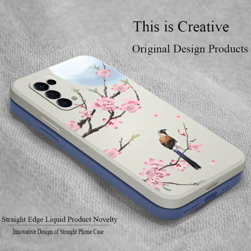 

Pink Flower Case For OPPO Realme 6 6i 7 7i 7 8 Pro C12 C15 C25 C25S C20 C11 C1 F9 F9 F17 F19 F19 Pro Liquid Silicone Phone Cover