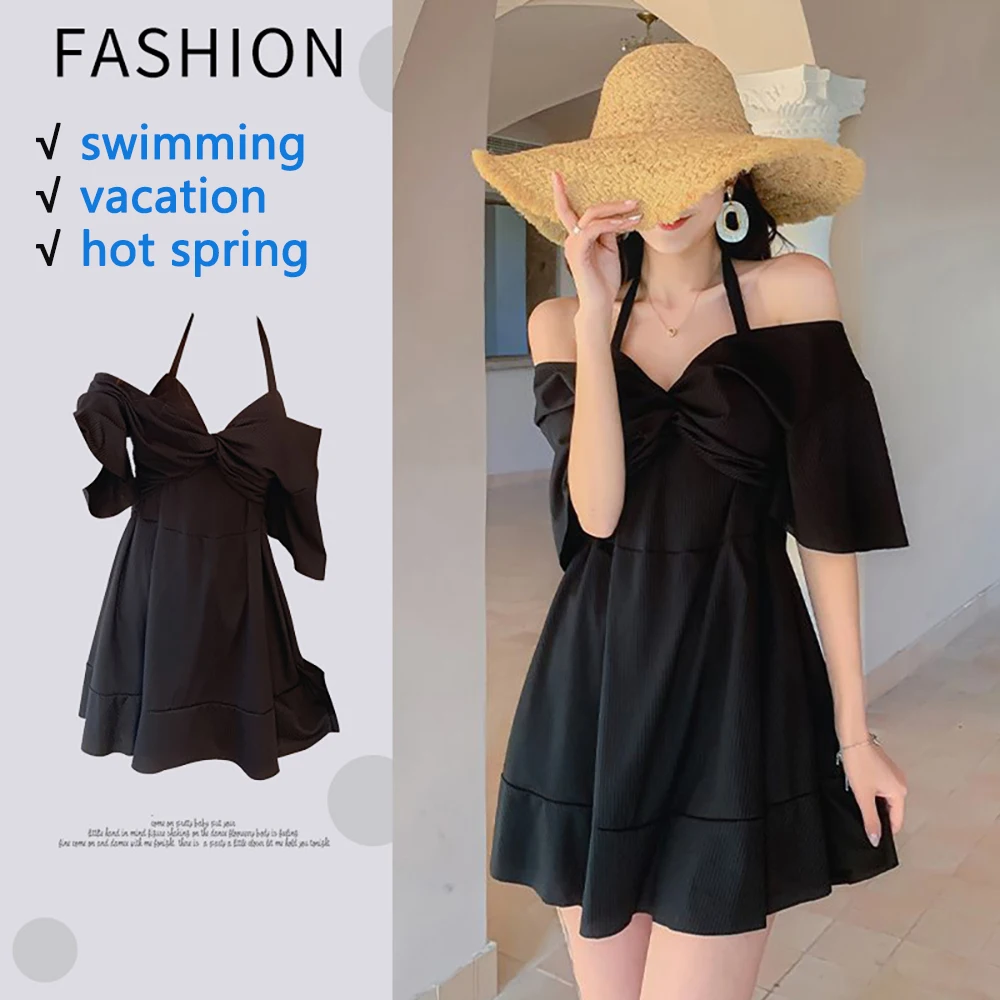 

Women's Swimwear Female Swimming Wear Skirt High Waist Slim Hot Spring Vacation Beach Skirt Dress for woman