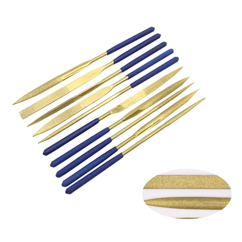 Высококачественный набор из 10 алмазных напильников для точной работы подходит