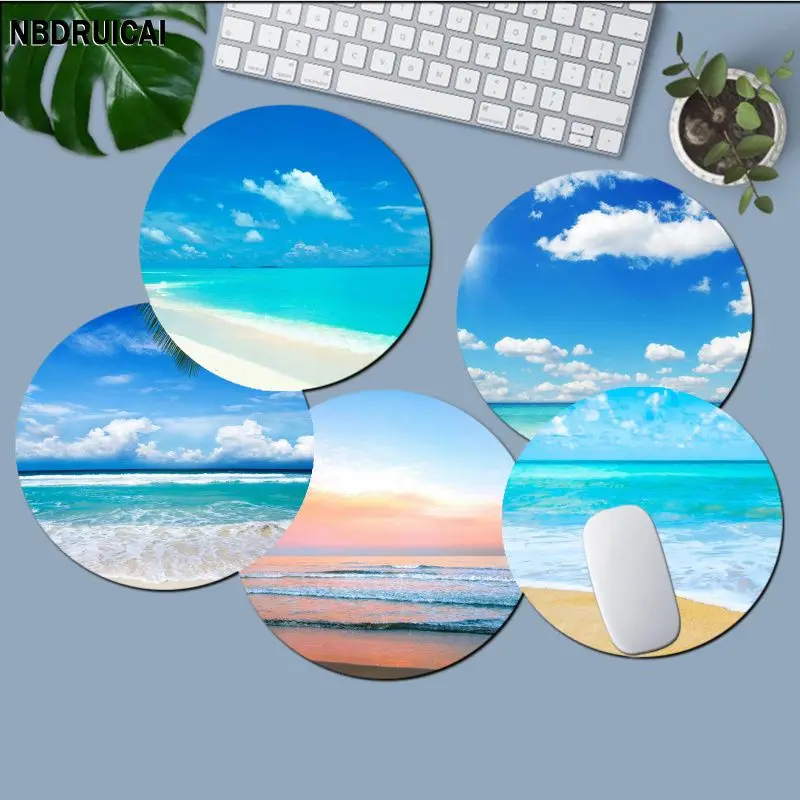 

Blue Sky Beach Mousepad Rubber Small Gaming Mouse Pad Gamer Desk Mats Keyboard Pad Mause Set Accessories for PC Gamer Mousemat