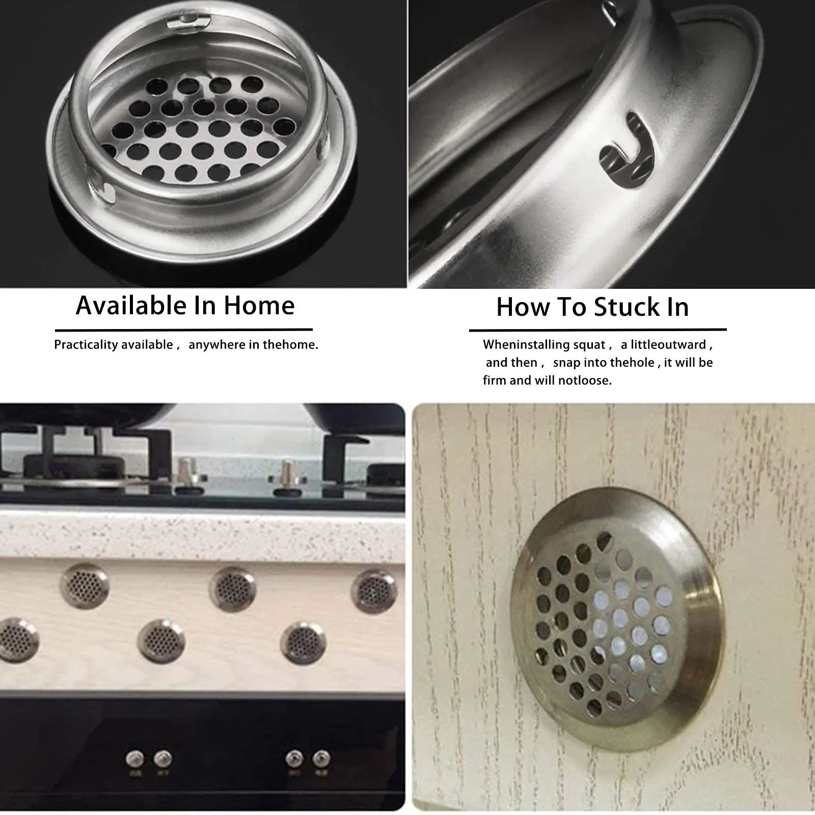 40 шт. круглые вентиляционные отверстия 2 1 дюйма (53 мм) из нержавеющей стали