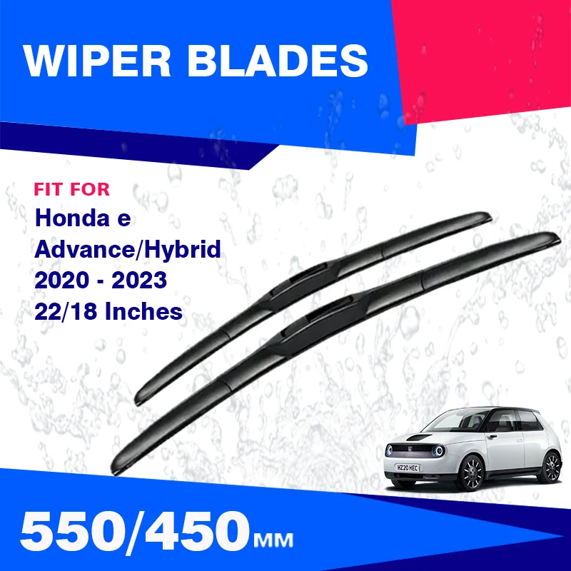 

Front Wiper Blades Set Kit For Honda e 2020 2021 2022 2023 Advance Hybrid ZC7 Windscreen Windshield Window Brushes Cover Cutter