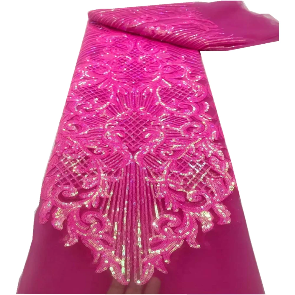 Ярды роскошная африканская кружевная ткань с блестками для жениха 2024