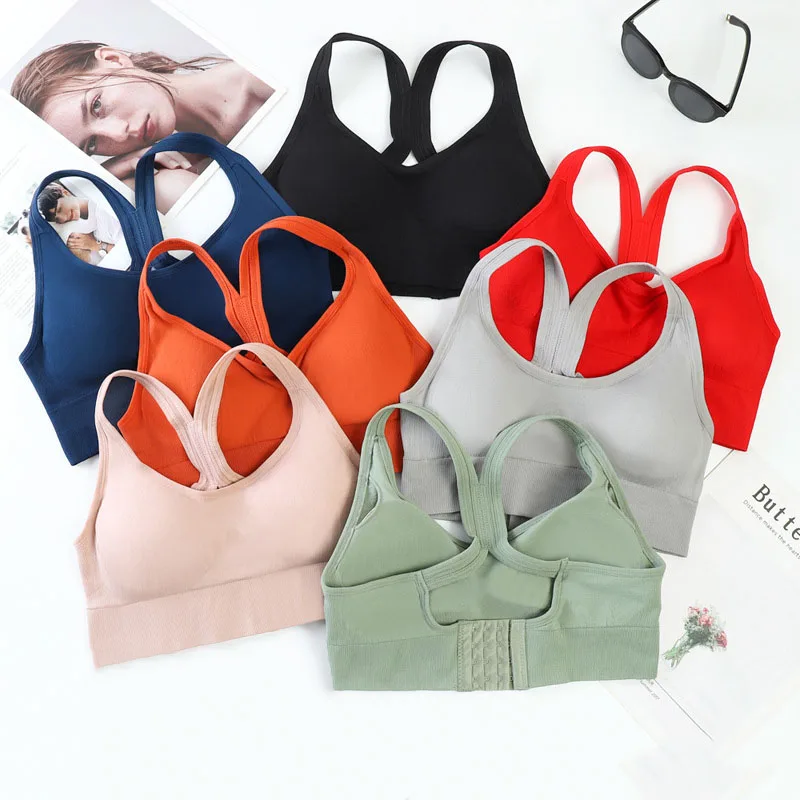 

Спортивный бюстгальтер, нижнее белье, женский красивый жилет с застежкой сзади, бюстгальтер без косточек, сексуальное нижнее белье, можно н...