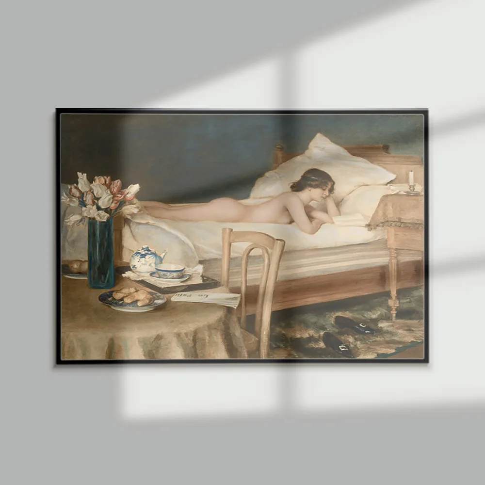 

Hermann Fenner Behmer Vintage Poster Woman Print Wall Art Picture Antique Canvas Painting Home Decor Gift