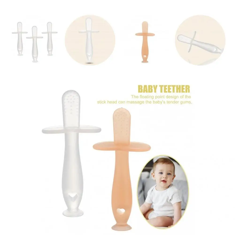 

Silicone Healthy Liquid Teething Anti Swallow Baby Chewing Toy Lightweight Molar Teether Stick Reusable for Infant