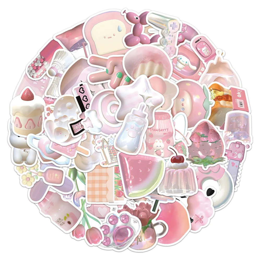 

10/30/50PCS Cute Girl Heart Cartoon Personality Creative Sticker Desk Guitar Computer Refrigerator Waterproof Sticker Wholesale