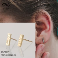 bipin simple gold geometric earrings stainless steel women small earrings fashion jewelry