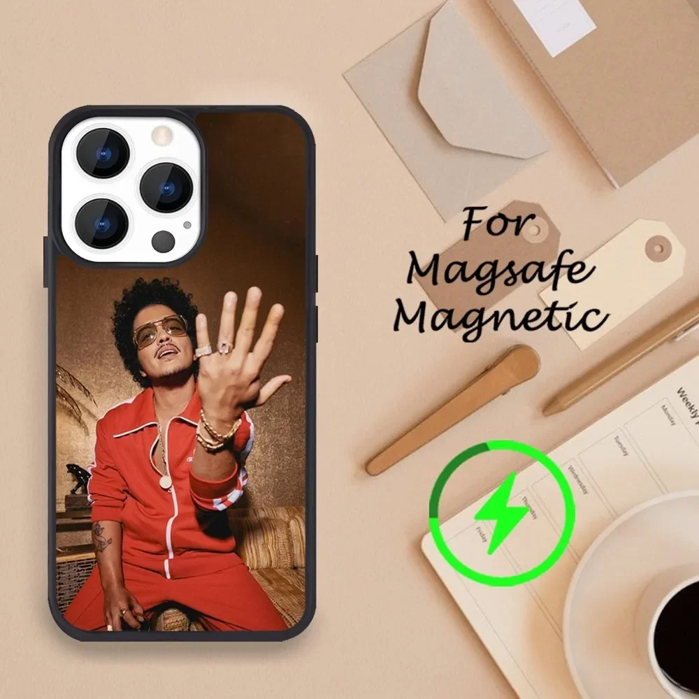 Чехол для телефона Singer B-Bruno Mars iPhone 11 12 13 14 15 Pro Max Plus Mini X Magsafe магнитный