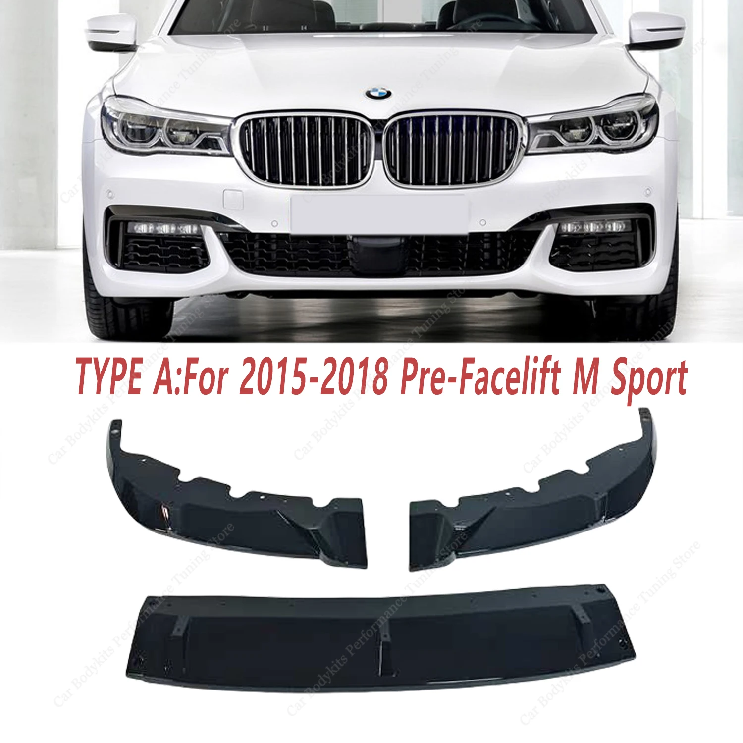 

Для Bmw G11 G12 M Sport Lci MP Стиль Передний бампер Сплиттер Губный спойлер 740i 750i 740d M760Li M Pack 2015-2022 Bodykits Tuning