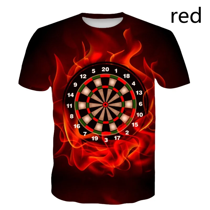 

Fashion 3d Printed T-shirt Men's 3D T-shirt Darts T-shirt Dart Throwing Game Graphic T-shirt Funny Top