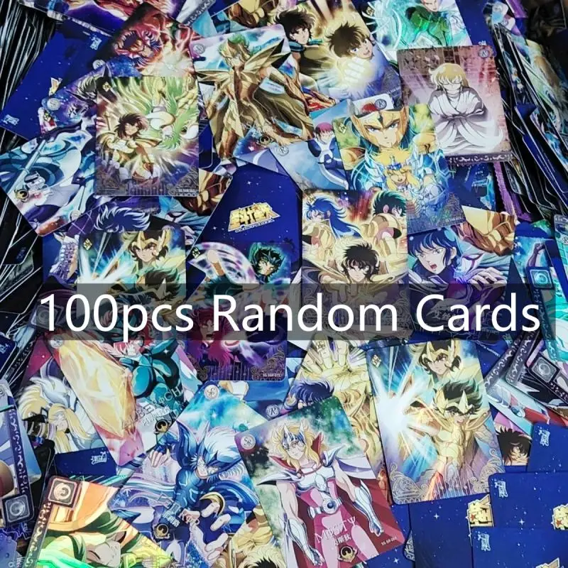Фото Оригинальные карты KaYou Saint Seiya, случайные 100 шт., персонаж Athena Seiya Shiryu Hyoga Shun3), Mu Saga DeathMask Shaka Milo Shura №1
