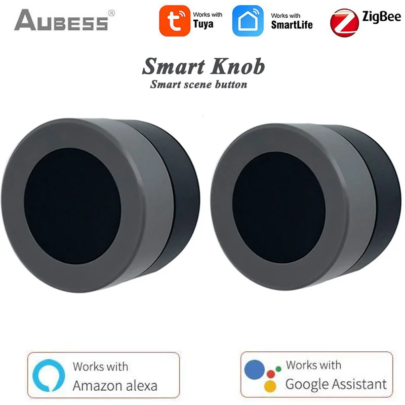 

ZigBee Tuya Smart Knob Switch Wireless Scene Button Automation Scenario Controller With Alexa Google Home Smart Life Gateway