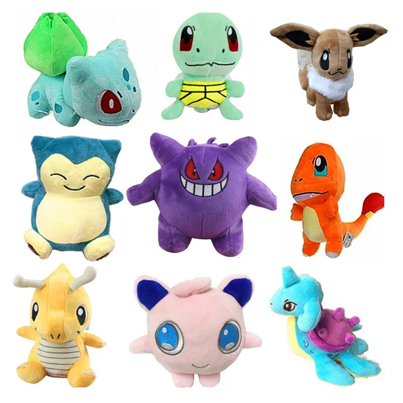 

Pokemon Plush Toy Pikachu Figure Plush Doll Squirtle Charmander Bulbasaur Dolls Anime Toys 15-20CM PokemonGo Kids Gift Figma