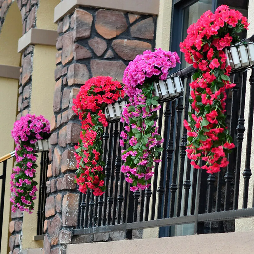 

Artificial Wisteria Violet Flowers Hanging Garland Vine Rattan Fake Flower String Silk Flowers Home Garden Wedding Decoration