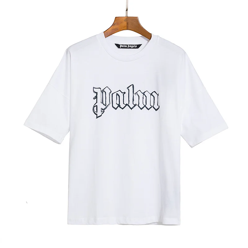 

Palm angels 22SS letter patterns Short Sleeve fashion personality all-match letter printing casual T-shirt Boyfriend Gift