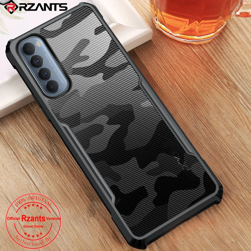 

For OPPO Reno 4 Pro 4G Case PC+TPU Armor Camouflage Shockproof Airbag Acrylic Anti-knock Back Cover For Reno 4 4G Rzants Case