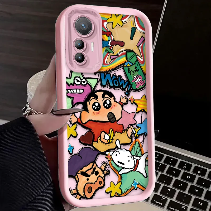 Фото Милый чехол C-Crayon S-ShinChan для Xiaomi Poco X6 X7 F5 F6 X5 X3 NFC F3 M6 Pro 4G Mi 13 12 11 Lite 5G 14 13T 12T 11T 14T Pro Etui №4