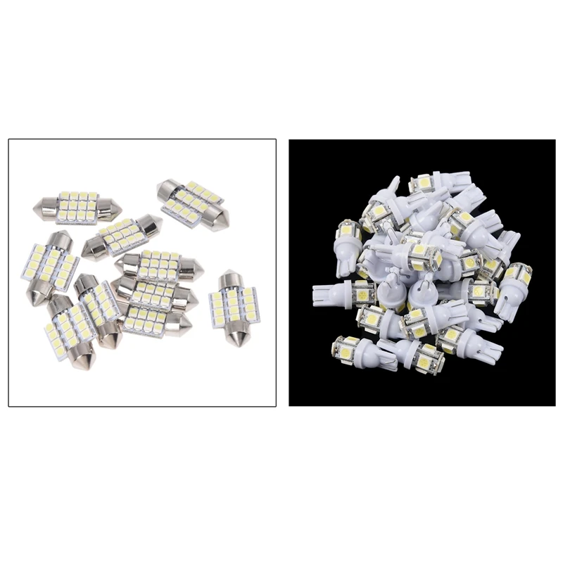 

40 Pcs Order Bulbs Torpedo Lights 12 LED SMD White 31MM White W5W Bulb 5050 5 SMD LED Light