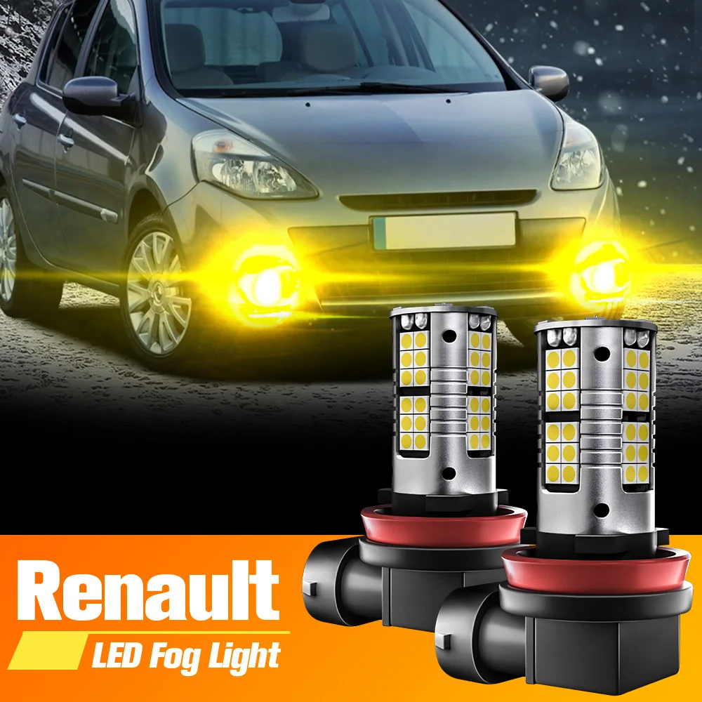 2pcs LED Fog Light Blub H11 H16 Lamp Canbus For Renault Clio 2 3 4 Twingo Espace Fluence Duster Megane CC Koleos 1 Laguna |